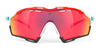 Rudy Project Cutline Sunglasses / Crystal Gloss w/ Grey Bumpers / Multilaser Deep Blue VLT 17.0% / Size 139