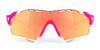 Rudy Project Cutline Sunglasses / Crystal Gloss w/ Grey Bumpers / Multilaser Deep Blue VLT 17.0% / Size 139