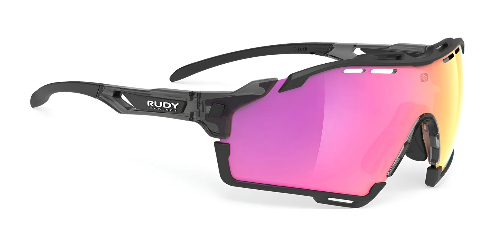 Rudy Project Cutline Sunglasses Multilaser Sunset / Crystal Ash w/ Black Bumpers