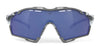 Rudy Project Cutline Sunglasses / Crystal Gloss w/ Grey Bumpers / Multilaser Deep Blue VLT 17.0% / Size 139
