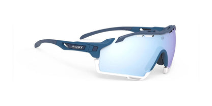 Rudy Project Cutline Sunglasses Multilaser Ice / Pacific Blue Matte w/ Avio Blue/White Bumpers