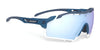 Rudy Project Cutline Sunglasses / Pacific Blue Matte w/ Avio Blue/White Bumpers / Multilaser Ice VLT 13.0% / Size 141