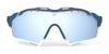 Rudy Project Cutline Sunglasses / Crystal Gloss w/ Grey Bumpers / Multilaser Deep Blue VLT 17.0% / Size 139