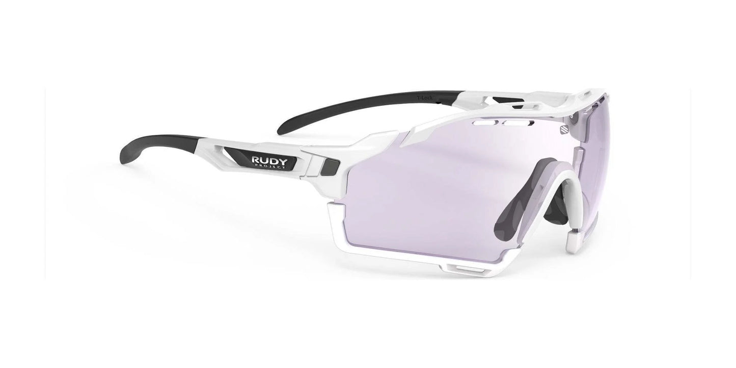 Rudy Project Cutline Sunglasses ImpactX Photochromic 2 Laser Purple / White Gloss w/ White Bumpers