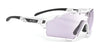 Rudy Project Cutline Sunglasses / White Gloss w/ White Bumpers / ImpactX Photochromic 2 Laser Purple VLT 8.0-48.0% / Size 139