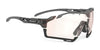 Rudy Project Cutline Sunglasses / Crystal Ash w/ Grey and Black Bumpers / ImpactX Photochromic 2 Laser Brown VLT 17.0-73.0% / Size 139