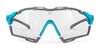 Rudy Project Cutline Sunglasses / Crystal Gloss w/ Grey Bumpers / Multilaser Deep Blue VLT 17.0% / Size 139