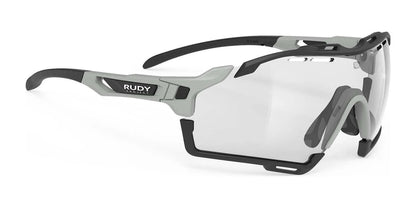 Rudy Project Cutline Sunglasses ImpactX Photochromic 2 Laser Black / Light Grey Matte w/ Black Bumpers