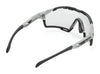 Rudy Project Cutline Sunglasses / Crystal Gloss w/ Grey Bumpers / Multilaser Deep Blue VLT 17.0% / Size 139