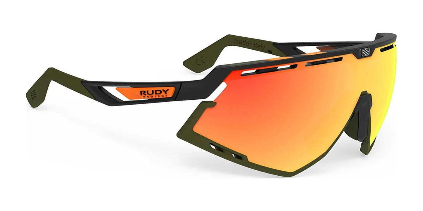 Rudy Project Defender Sunglasses Multilaser Orange / Matte Black w/ Olive Orange  Bumpers
