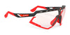 Rudy Project Defender Sunglasses | Size 141 / Matte Black w/ Red Bumpers / ImpactX Photochromic 2 Red VLT 17.0-76.0%