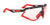 Rudy Project Defender Sunglasses | Size 141 / Matte Black w/ Red Bumpers