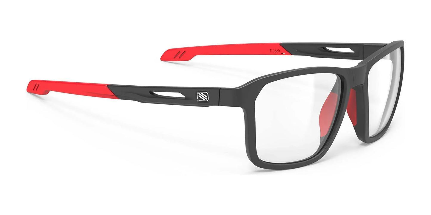 Rudy Project Pulse 54 Eyeglasses / Black Matte & Red Tips
