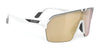 Rudy Project Spinshield Air Sunglasses | Size 147 / White Matte / Multilaser Gold VLT 14.0%