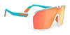 Rudy Project Spinshield Sunglasses | Size 147 / White & Water Matte / Multilaser Orange VLT 13.0%