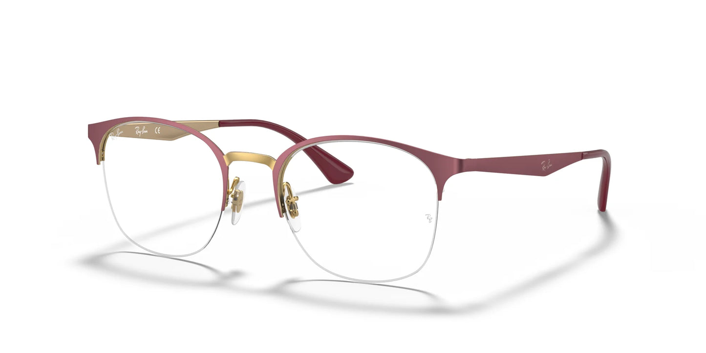 Ray-Ban RX6422 Eyeglasses Bordeaux On Rose Gold / Clear