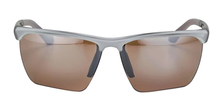 The Scheyden CIA GRABBER Sunglasses in size 65 feature a sleek silver frame with RSR lenses, offering sophisticated brown-tinted shades against a crisp white backdrop.