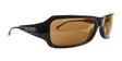 The Scheyden REVELSTOKE Sunglasses | Size 63 are black with brown tinted lenses, featuring European styling and a visible logo on the arms. Designed for superior sun coverage, they include anti-slip nose pads for a comfortable fit.