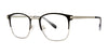 SCOJO ABINGDON SQUARE Eyeglasses | Size 50 / Black/Antique Silver / +1.5