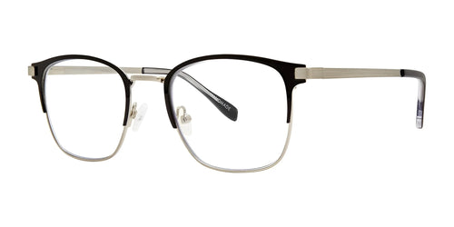 SCOJO ABINGDON SQUARE Eyeglasses / Size 50 / Black/Antique Silver / +1.5