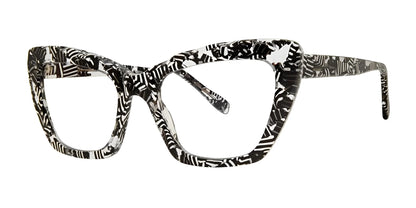 SCOJO CARMINE ST. Eyeglasses Black And White Thread