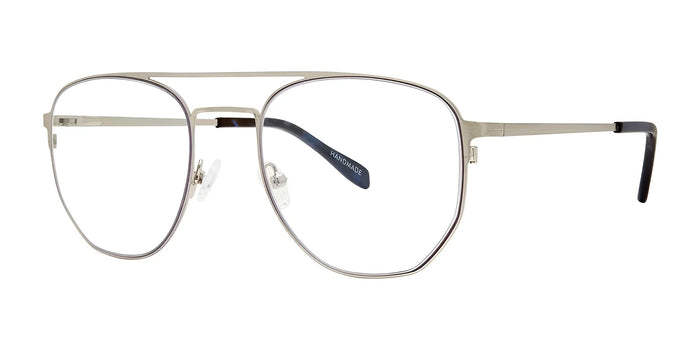 SCOJO FEDERAL PLAZA Eyeglasses | Size 52 / Brushed Silver / +1.5