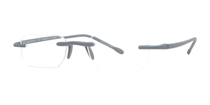 SCOJO GEOMETRIC Eyeglasses | Size 48 / Grey Rubber Coated / +1.00