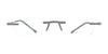 SCOJO GEOMETRIC Eyeglasses | Size 48 / Grey Rubber Coated / +1.00