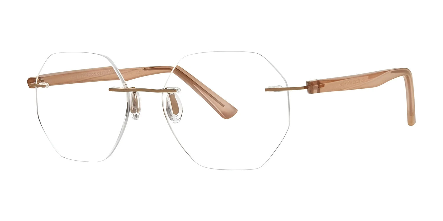 SCOJO HEPTAGON Eyeglasses Reflective Gold Crystal