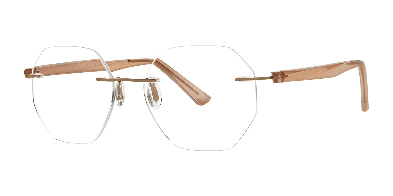 SCOJO HEPTAGON Eyeglasses Reflective Gold Crystal