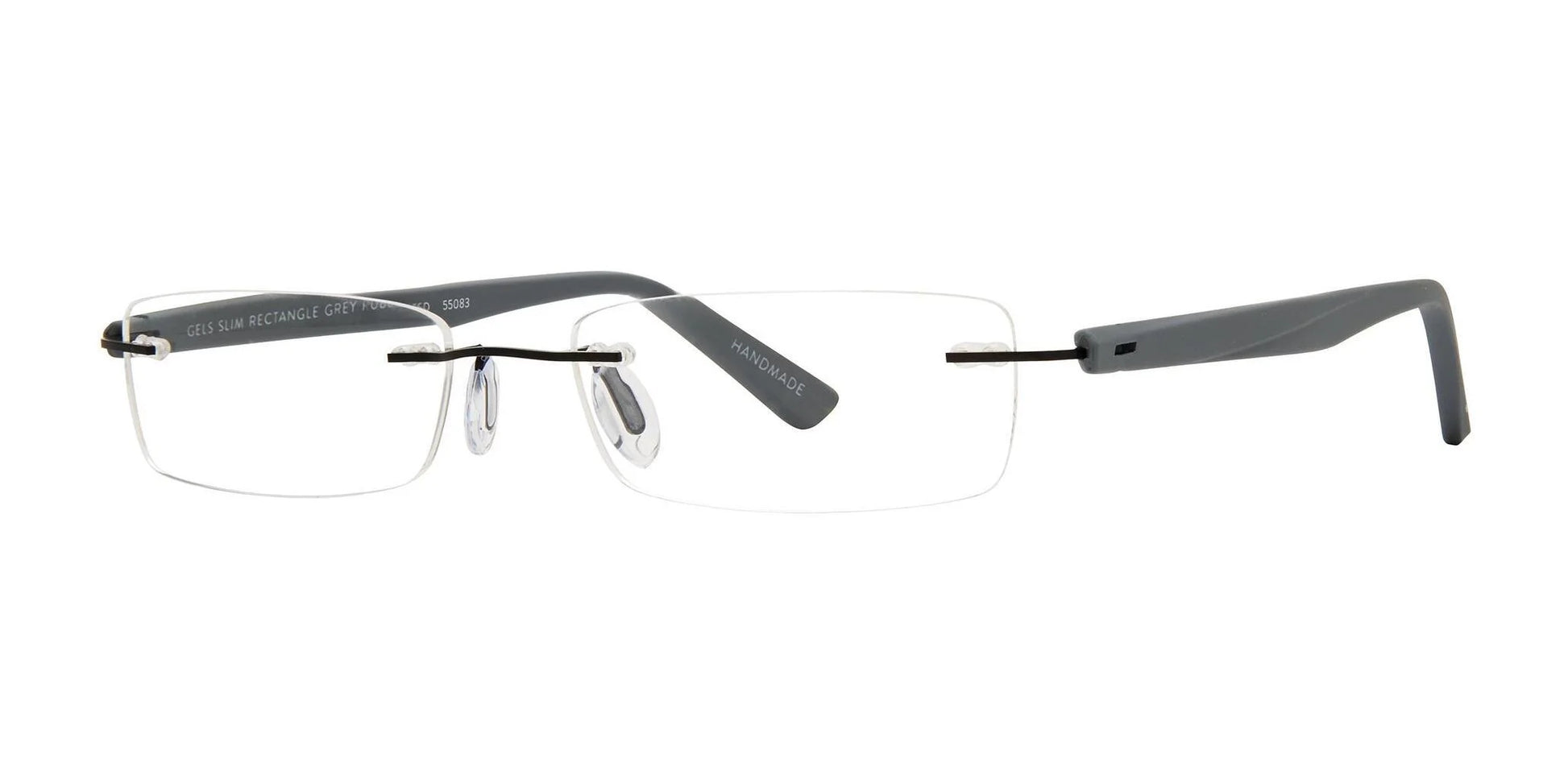 SCOJO SLIM RECTANGLE Eyeglasses Grey Rubber Coated