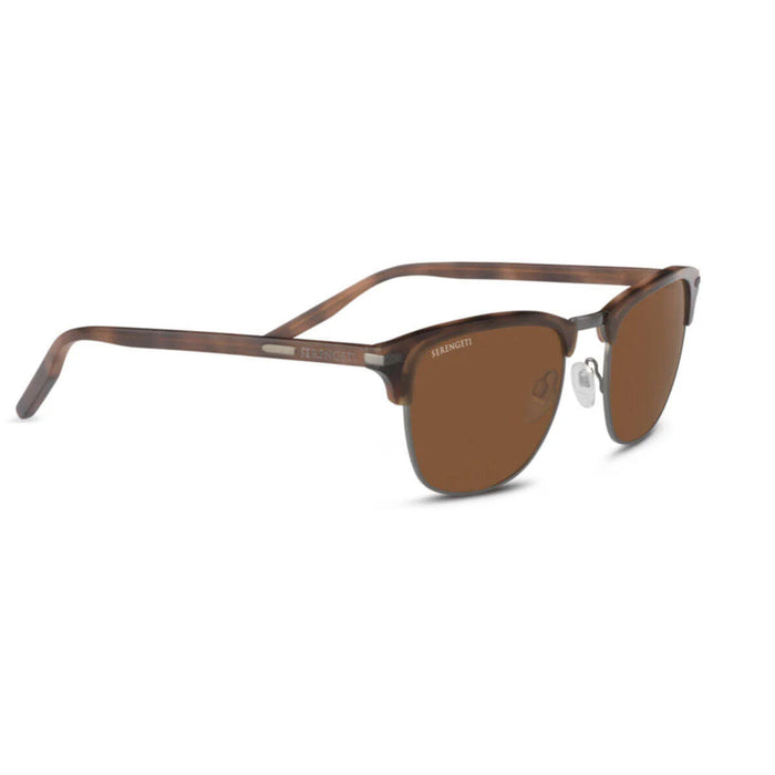 Serengeti ALRAY Sunglasses / Matte Brown Tortoise Acetate with Matte Dark Gunmetal Metal / Mineral Polarized Drivers Cat 2 to 3 / Size 55
