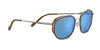 Serengeti BORON Sunglasses | Size 56 / Shiny Gunmetal Brown Buffalo Acetate / Mineral Polarized 555nm Blue Cat 2 to 3