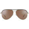 Serengeti CARRARA LEATHER Sunglasses / Shiny Bold Gold with Dark Brown Leather / Mineral Polarized Drivers Gold Cat 3 to 3 / Size 59