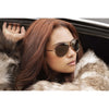 Serengeti CARRARA LEATHER Sunglasses / Shiny Bold Gold with Dark Brown Leather / Mineral Polarized Drivers Gold Cat 3 to 3 / Size 59
