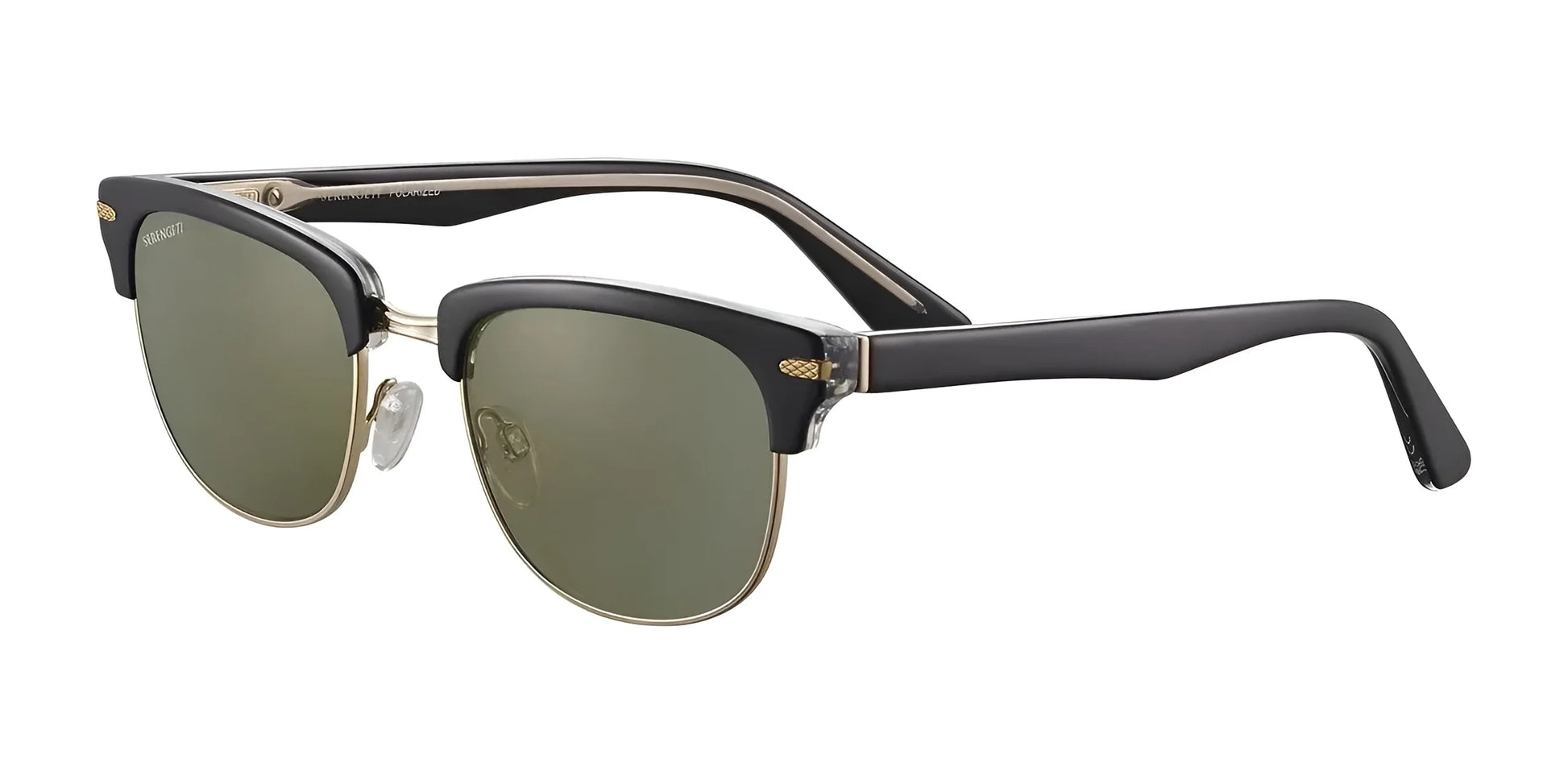 Serengeti CHADWICK Sunglasses Shiny Black Transparent Layer / Mineral Polarized 555nm Cat 3 to 3