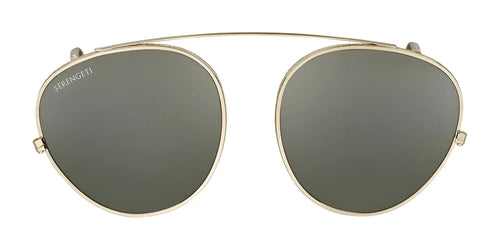 Serengeti DANIEL Clip-On Sunglasses / Shiny Light Gold / Mineral Polarized 555nm Cat 3 to 3