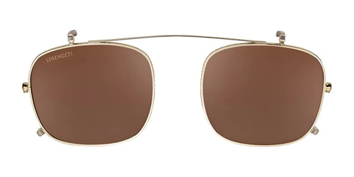 Serengeti NELSON Clip-On Sunglasses / Shiny Light Gold / Mineral Polarized 555nm Cat 3 to 3