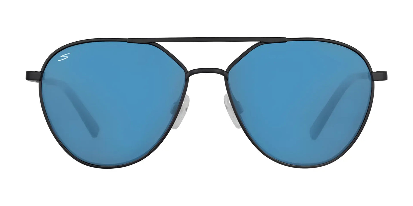 Serengeti ODELL Sunglasses Matte Black / Saturn Polarized Petrol Blue Cat 2 to 3 B6