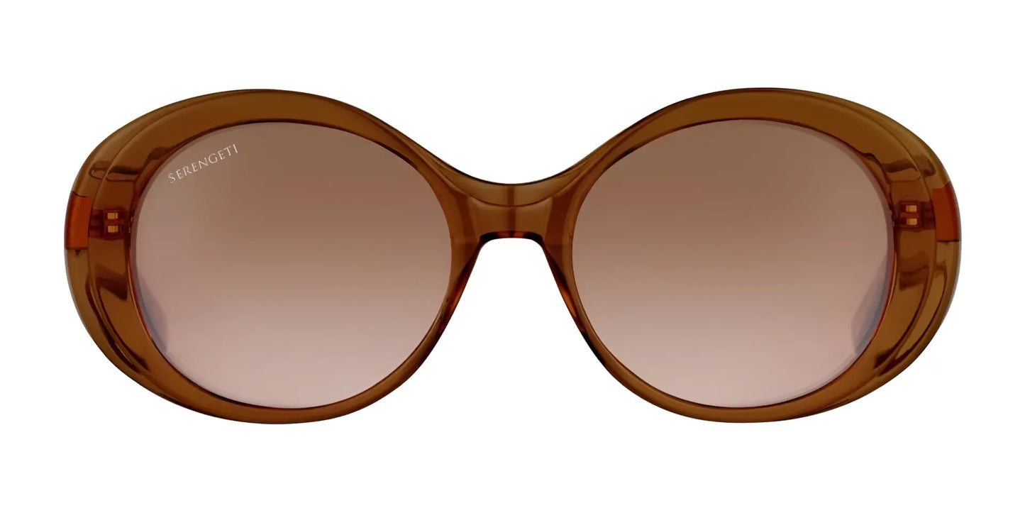 Serengeti BACALL Sunglasses Shiny Crystal Caramel Brown / Mineral Non Polarized Drivers Gradient Cat 2 to 3