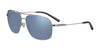 Serengeti DORWINN Sunglasses | Size 46 / Shiny Silver / Mineral Polarized 555nm Blue Cat 2 to 3