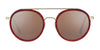 Serengeti GEARY Sunglasses | Size 52 / Bold Gold Red Streacky Acetate / Mineral Polarized Drivers Gold Cat 3 to 3