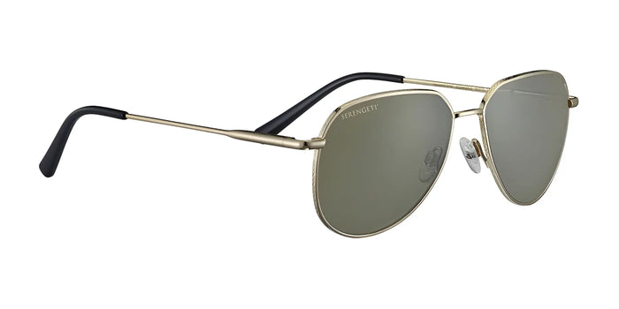 Serengeti HAYWOOD S Sunglasses | Size 55 / Shiny Light Gold / Mineral Non Polarized 555nm Cat 2 to 3