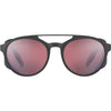 Serengeti LEANDRO GLACIER Sunglasses / Matte Black with Matte Black Metal Insert / Mineral Polarized Sedona Bi Mirror Cat 3 to 3 / Size 53