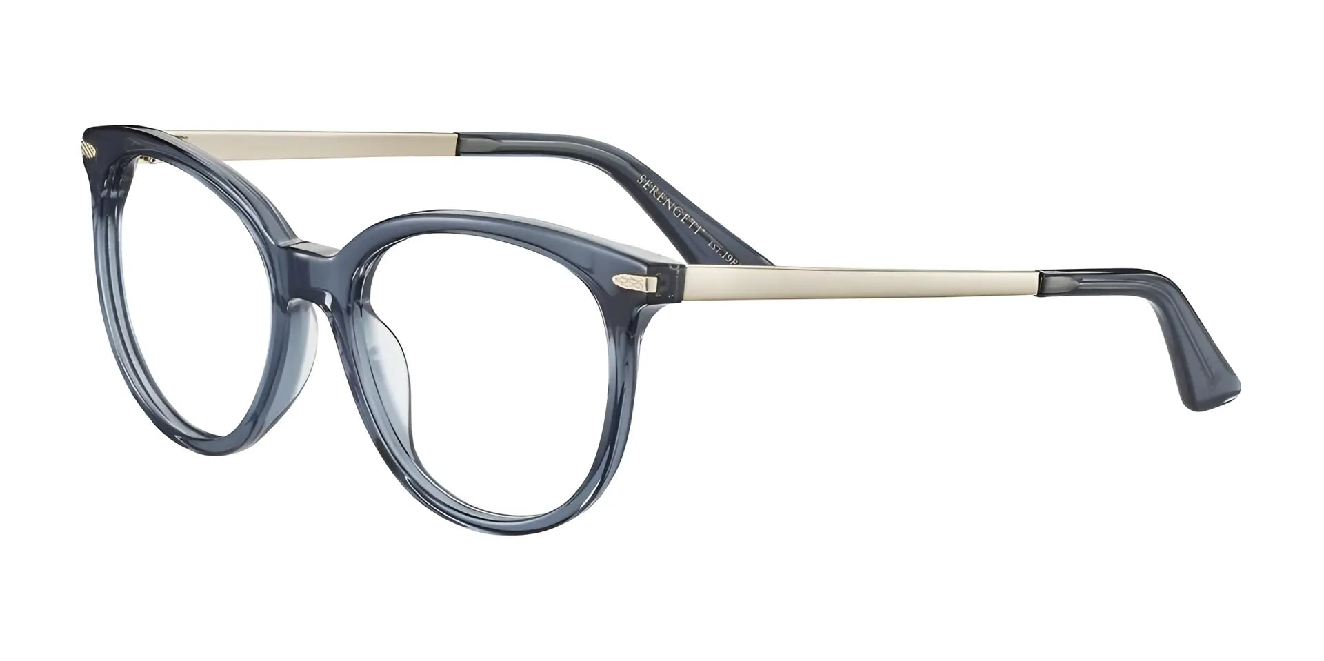 Serengeti LEELEE Eyeglasses Shiny Crystal Dark Grey & Shiny Light Gold