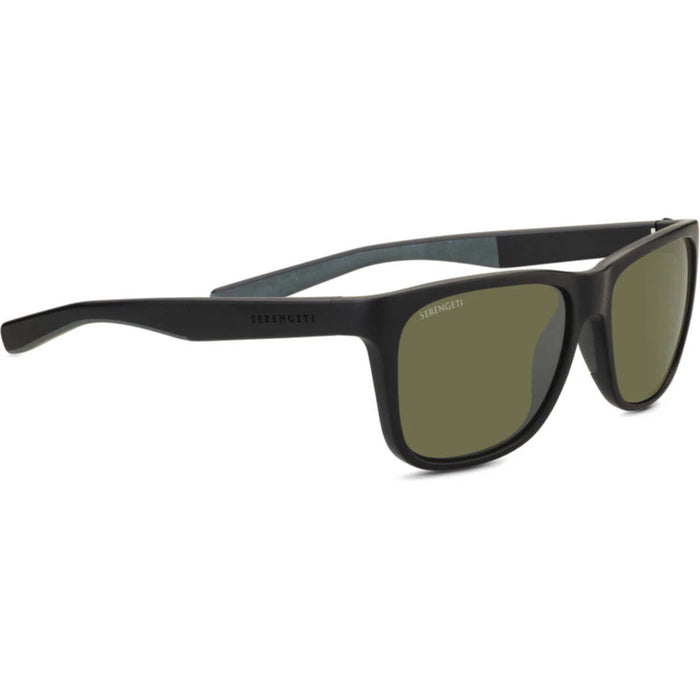Serengeti LIVIO Sunglasses / Sanded Black with Grey Inside End Tips / Mineral Polarized 555nm Cat 3 to 3 / Size 57