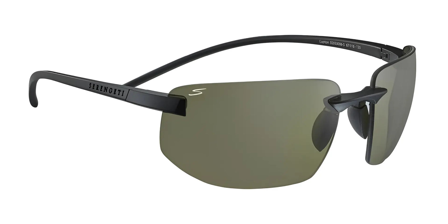 Serengeti LUPTON Sunglasses Matte Black / PhD 2.0 Polarized 555nm Cat 2 to 3