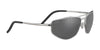 Serengeti MASTEN Sunglasses | Size 43 / Shiny Silver / Mineral Polarized Smoke Cat 2 to 3