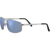 Serengeti MODUGNO Sunglasses / Matte Silver / Mineral Polarized 555nm Blue Cat 2 to 3 / Size 64