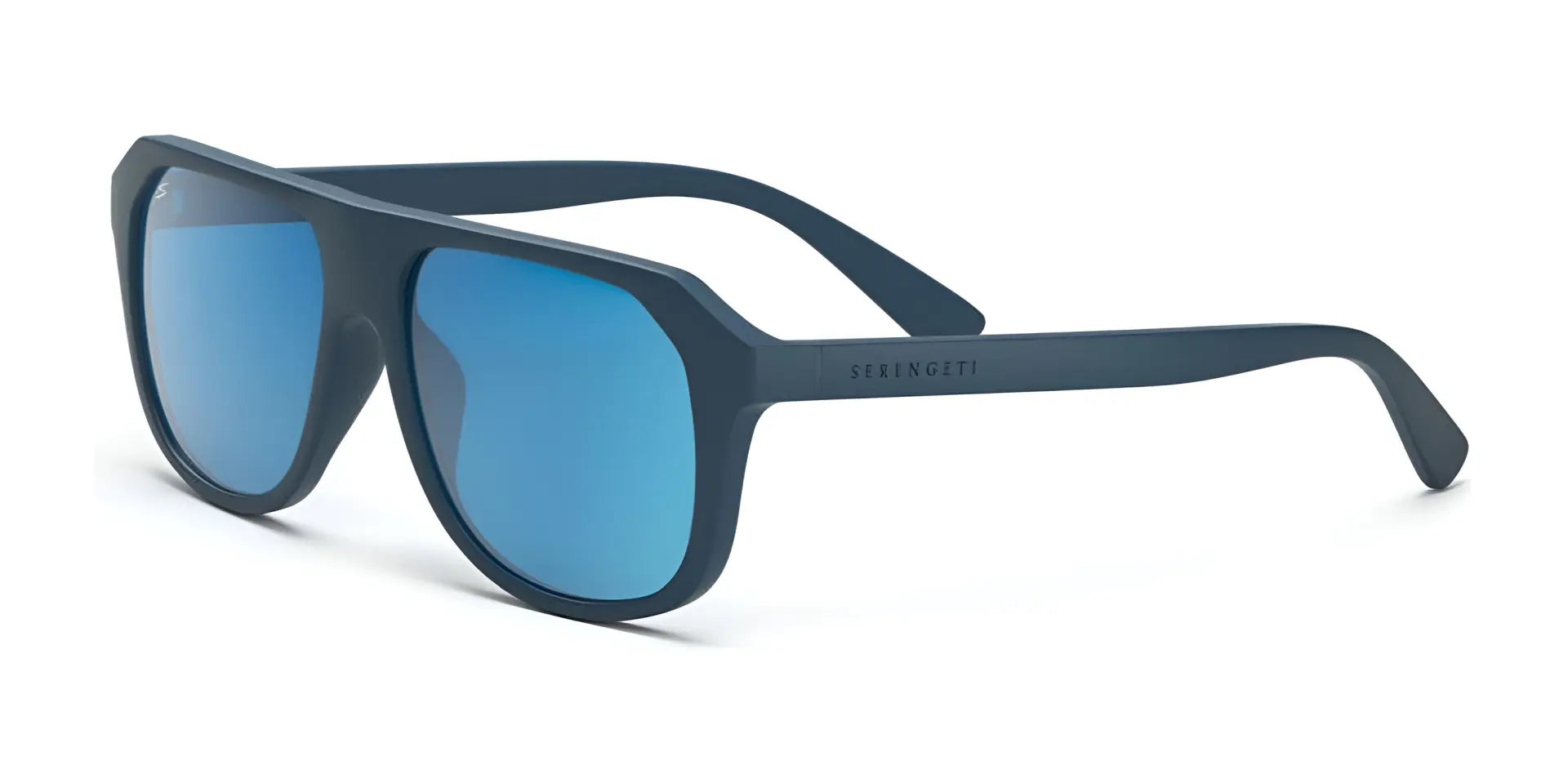 Serengeti OATMAN Sunglasses Rubberised Peacock Blue / Saturn Polarized 555nm Blue Cat 2 to 3